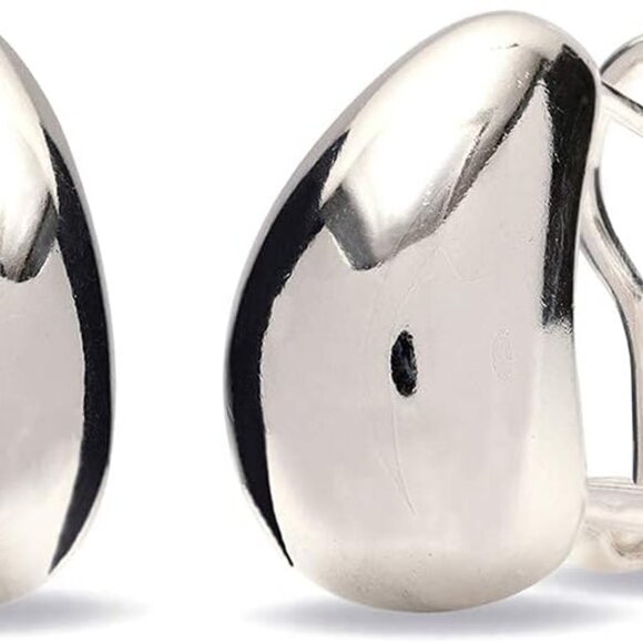 Jewelry - Sterling Silver Omega Back Earrings for Women Stud Jewelry Gift